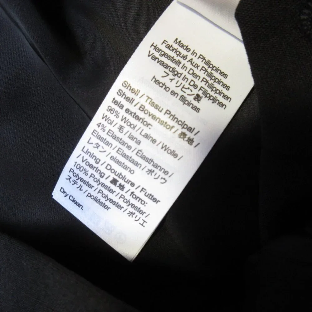NWT J.Crew Tall Cameron in Black Italian Stretch Wool Slim Crop Ankle Pants 16T